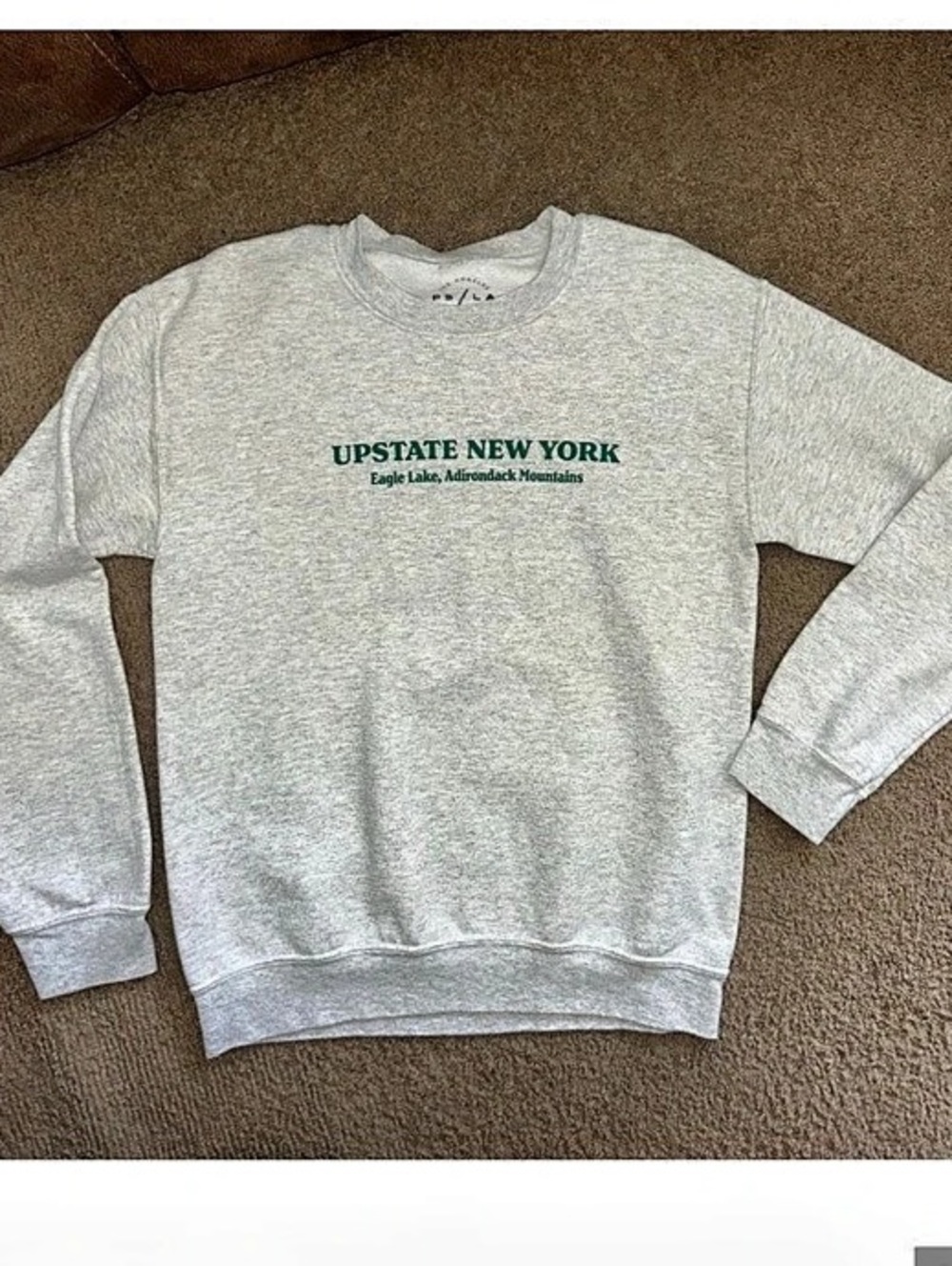 PacSun Upstate New York Graphic Crewneck Gray Size Medium Like New
